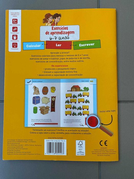 Livro de Exercícios de Aprendizagem 6-7 anos