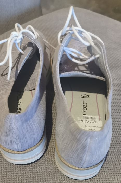Buty damskie srebrne rozm. 38 Nowe!!!