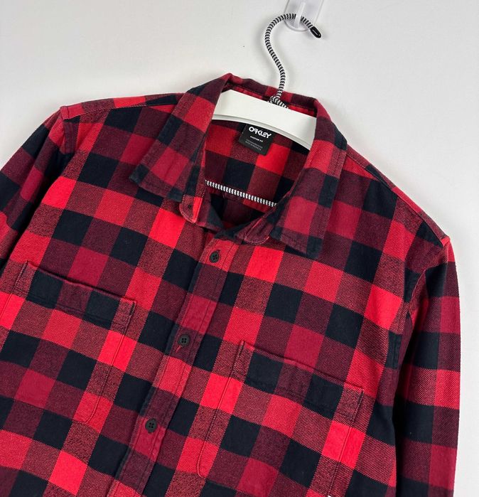 Koszula w kratę OAKLEY męska biurowa casual archive flanelowa L