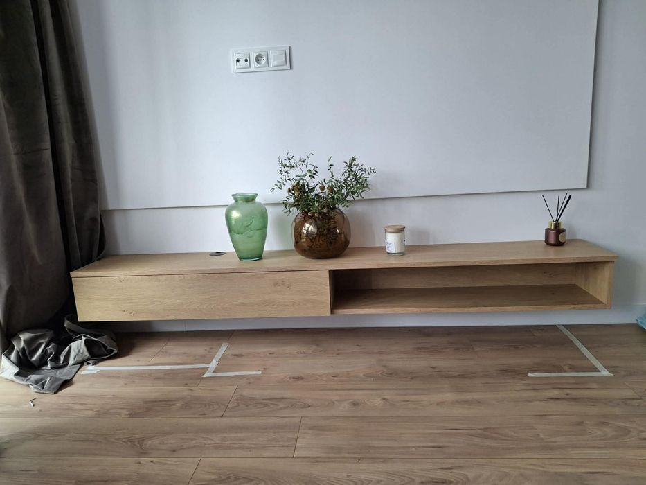 Szafka pod telewizor wisząca rtv niska otwarta półka nowoczesna