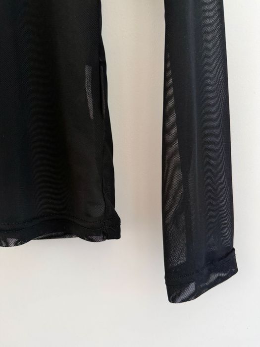 Mesh Top bluzka z długim rękawem z siateczki S