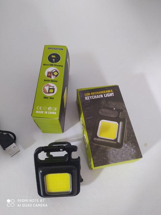 Фонарик брелок. Метал.