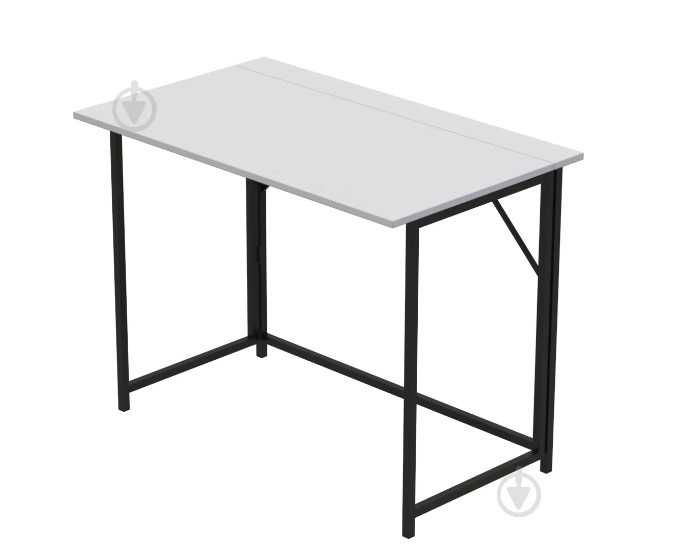Раскладной компьютерный стол в стиле лофт белый