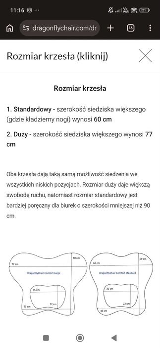 Dragonlfy Chair krzesło ortopedyczne