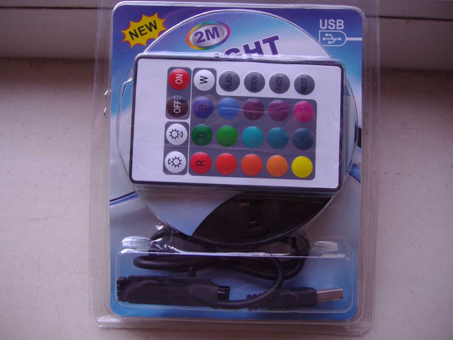 Светодиодная лента LED 5050 RGB 2 метра (питание от USB 5v) для ТВ