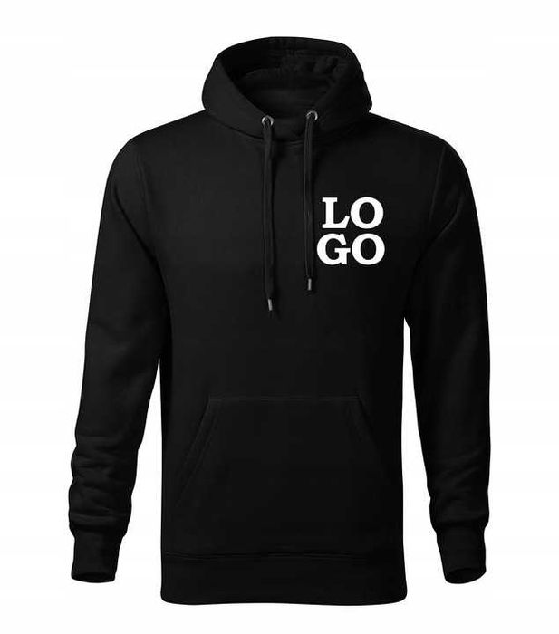 Bluza z kapturem z logo firmy firmowe reklama