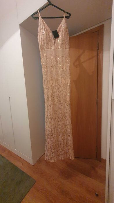 Vestido de cerimónia em lantejoulas Shein