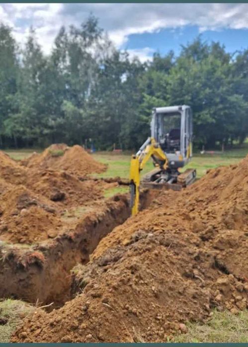 Usługi minikoparką koparką , wozidłem. Roboty Ziemne