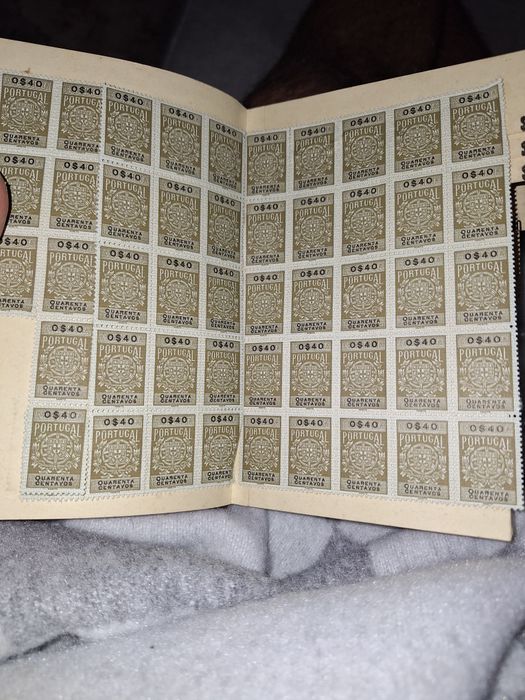 Selos e caderno de selos