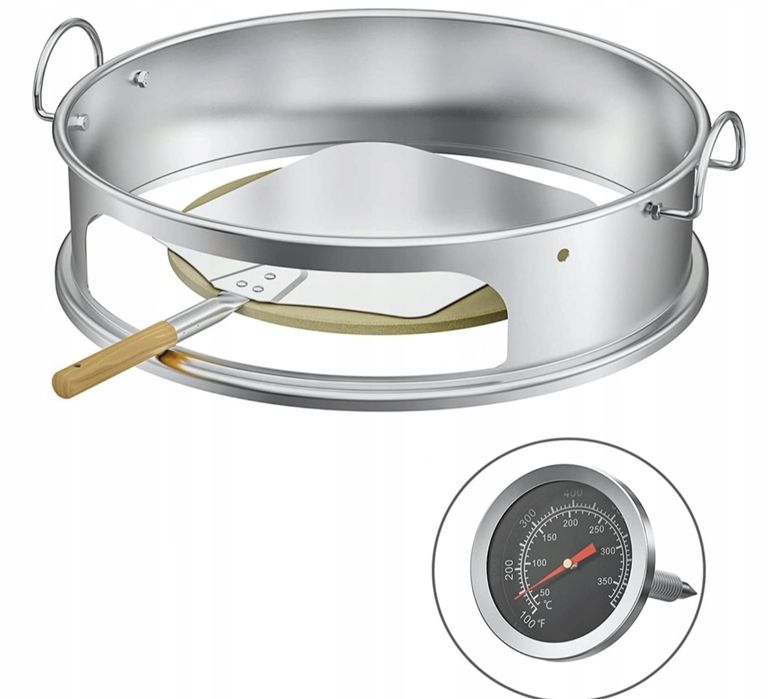 GRILL Piec Do Pizzy z KAMIENIEM i Łopata ze stali NIERDZEWNEJ Grilla