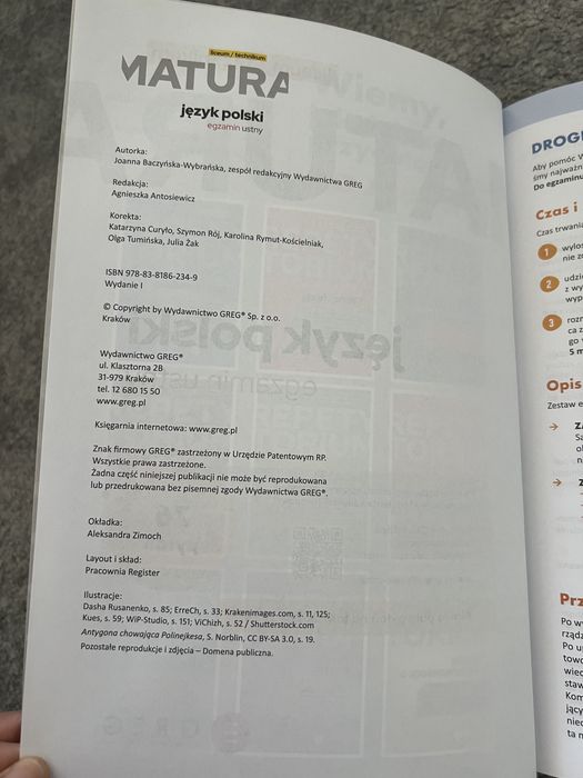 Matura język polski egzamin ustny greg liceum technikum