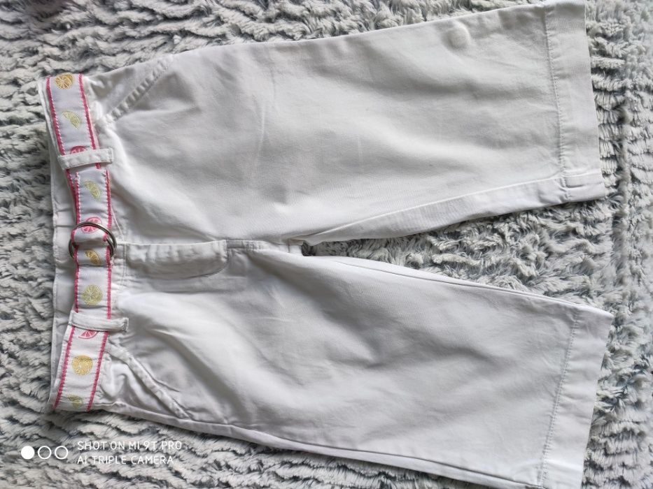 Spodnie capri markowe Janie and Jack, 2 bluzeczki -zestaw 18-24m USA