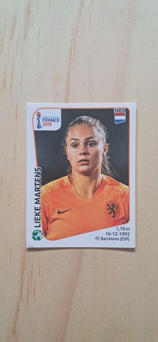 Cromo futebol de Lieke Martens(Mundial 2019)da Panini