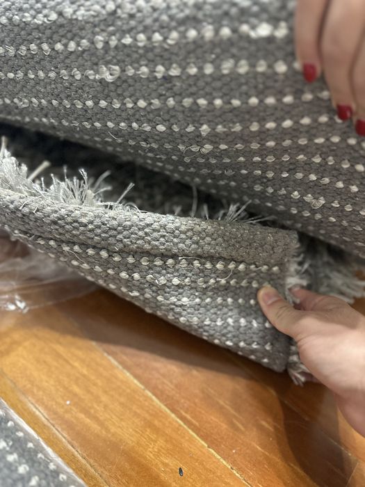 Carpetes pelo Alto Branco/Cinza