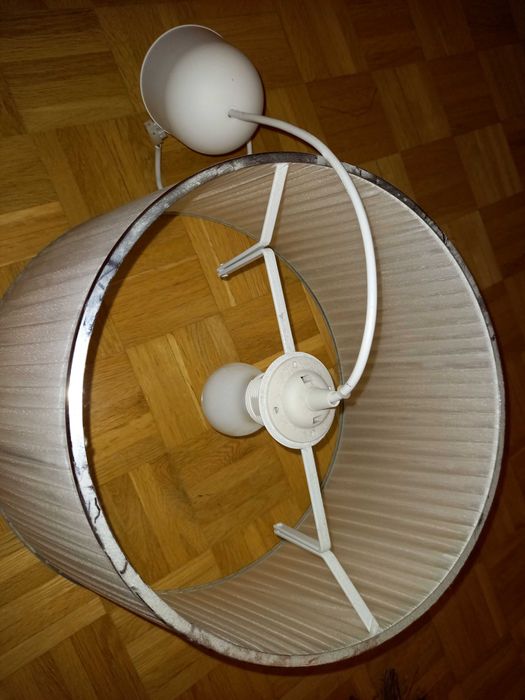 Klosz biały z tkaniny 40cm