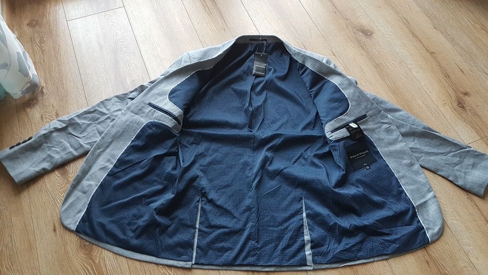 Bruun & Stengade Marynarka slim fit Mons  męska 97% wełna Copenhhaga