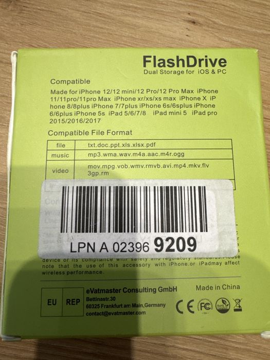 Pendrive FlashDrive 256gb ios pc 9209