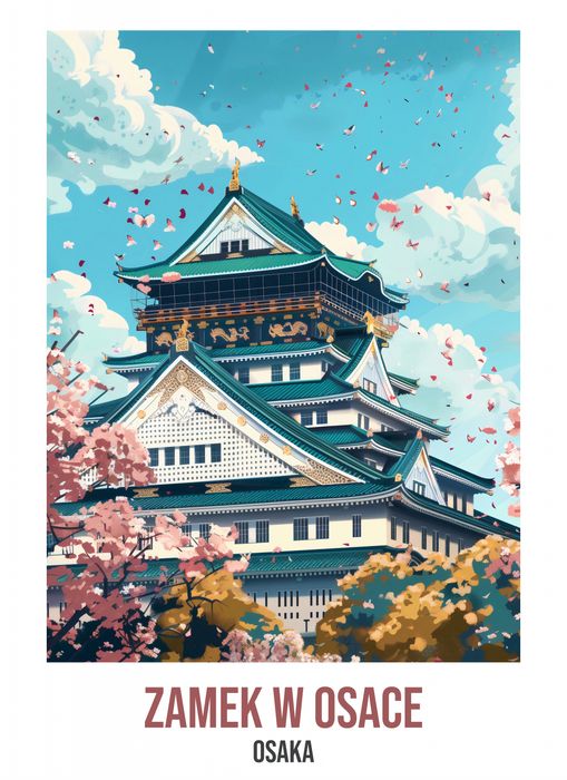 Plakat 40x55cm Zamek w Osace