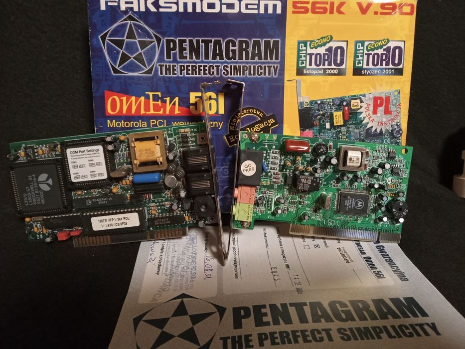 Modem Fax Pentagram PCI + drugi gratis.