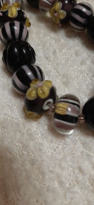 Винтажные бусы из мурманской стекла