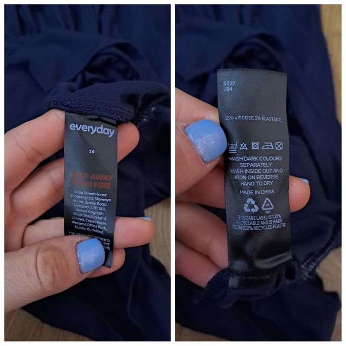 Синяя женская майка блузка футболка