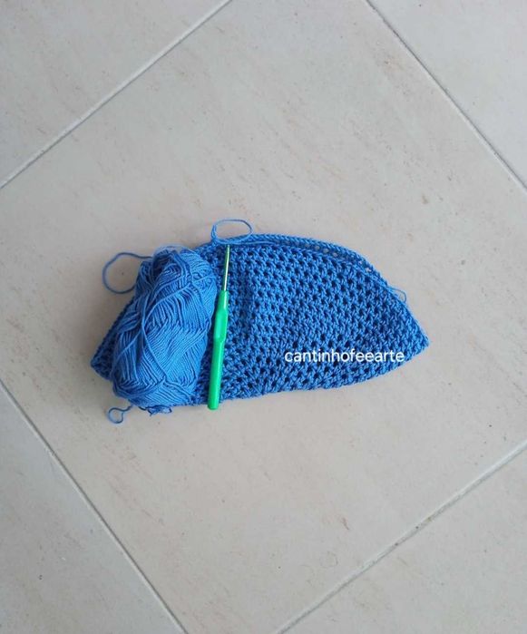 Saco+lenço crochet.
