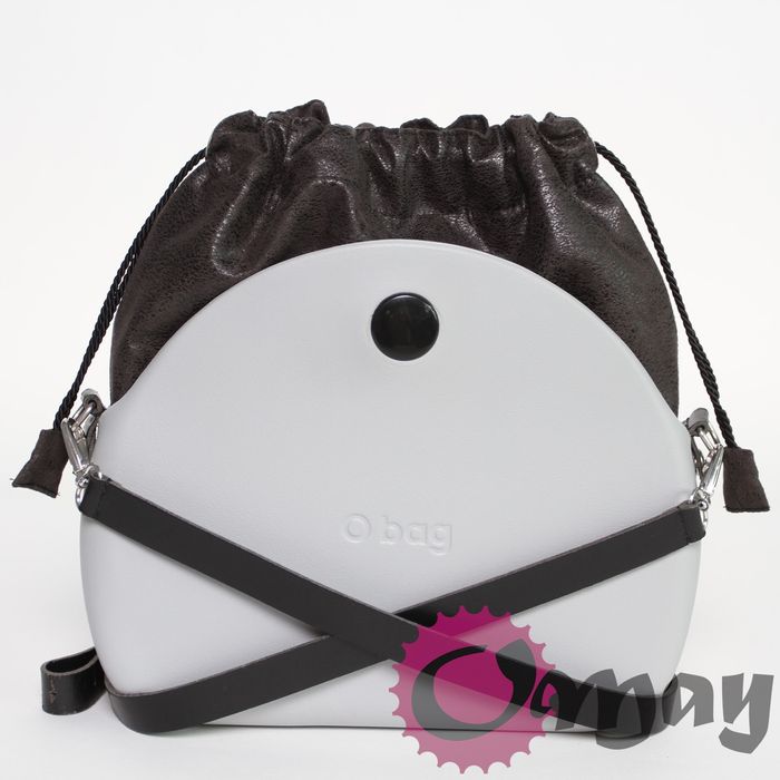 Czarny organizer do OBAG MOON LIGHT worek nakrapiany 2 kieszenie OMAY