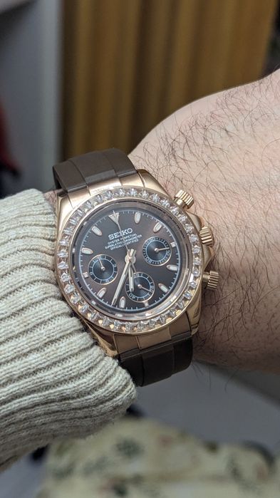 Seiko carmel crystal chrono mod