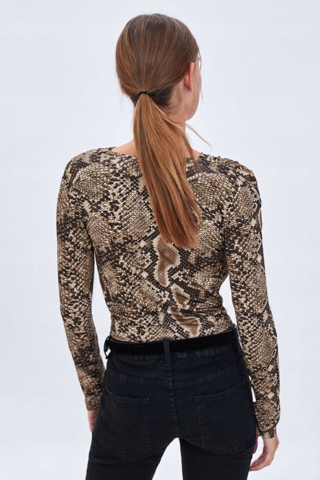 ZARA Kopertowe Body W Wężowy WZÓR S