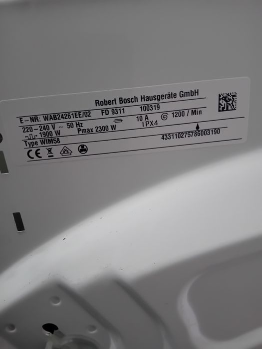 Parte eléctrica da máquina de lavar rouoa BOSCH
