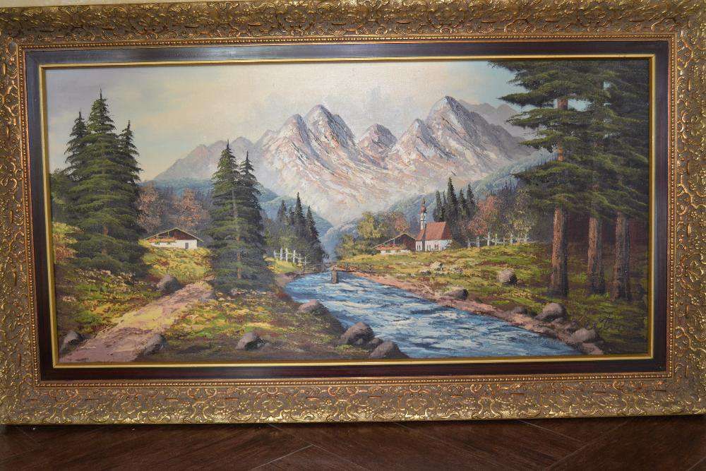 Pejzaż Alpejski ,płótno