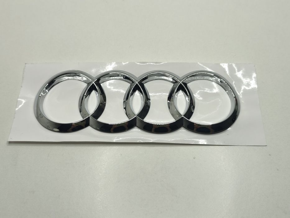 Emblema Letras Audi 192mm 19.2cm S Símbolo Logo Mala Traseira Curvo Côncavo Modelo A-4 A-6 Avant Q-5 Q-7 Cromado Novo