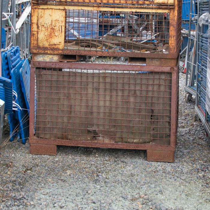 Gitterbox - Stalowy Pojemnik Siatkowy z Uchylaną Klapą