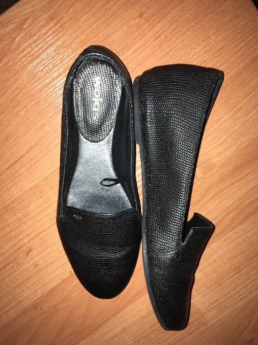 nowe baleriny wojas czarne skórzane / skóra 37