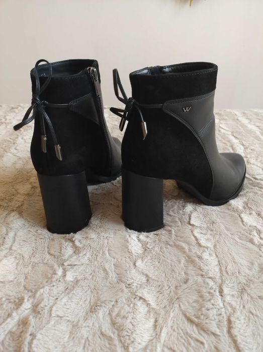 Botki skórzane Wojas
