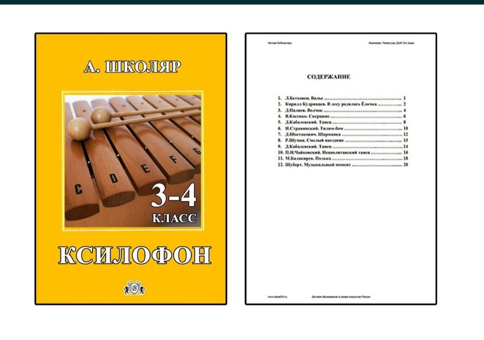 Ударные 
Ксилофон
1-2 класс 
2-3 класс 
3-4 класс 
4-5 класс 
Содержан