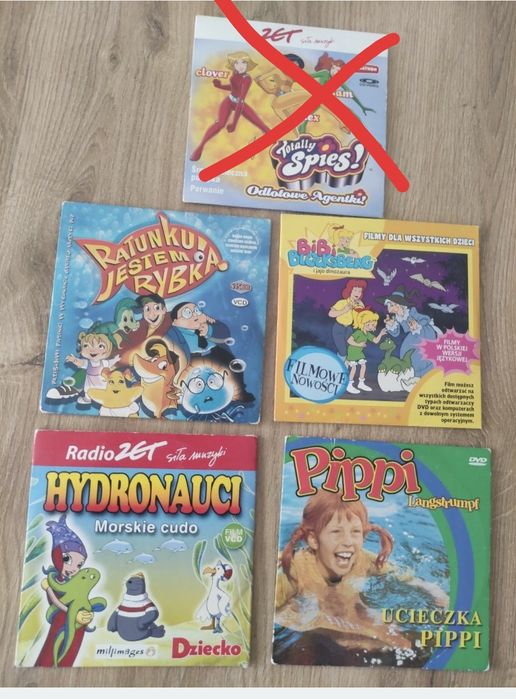 Bajki DVD dla dzieci Odlotowe Agentki Pippi Hydronauci Bibi Czarodziej