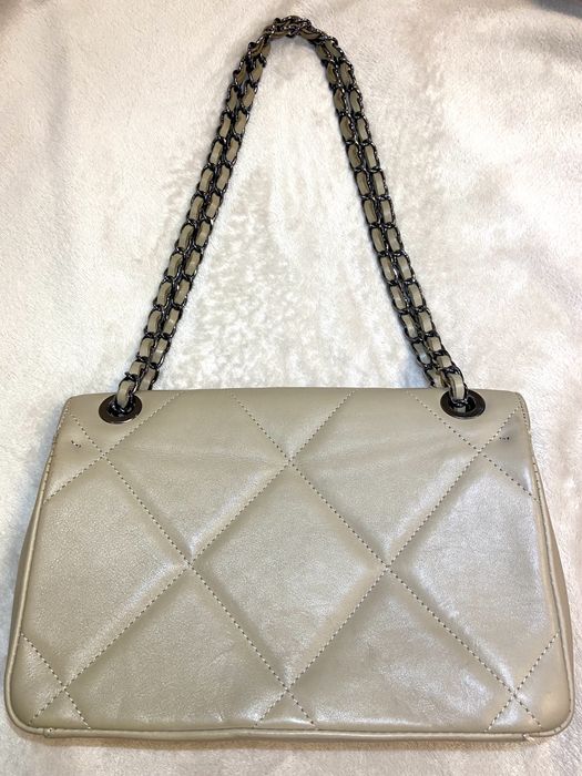 Сумка Borse in Pelle Италия из натуральной кожи бежевая