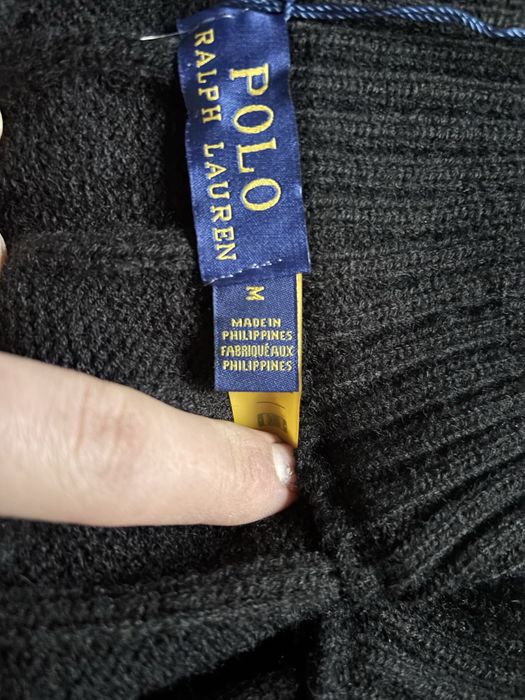 Ralph Lauren sweter męski czarny zip M nowy z metką
