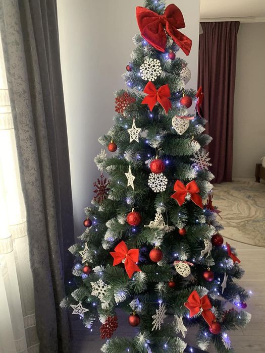 Ялинка штучна ПВХ КАРПАТСЬКА СНІЖНА# Ель, Елка, Ёлка искусственная.