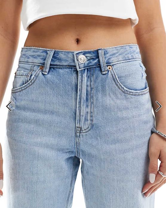 Stradivarius 90s baggy dad jeans in light blue