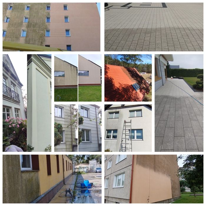Mycie, czyszczenia kostki brukowej, elewacji, dachu.Wycena GRATIS!