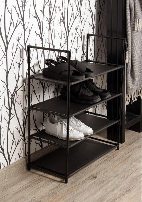 Półka na buty 4 poziomy regał stojak pojemny loft