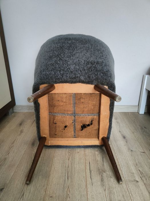 Fotel klubowy PRL oryginalne obicie