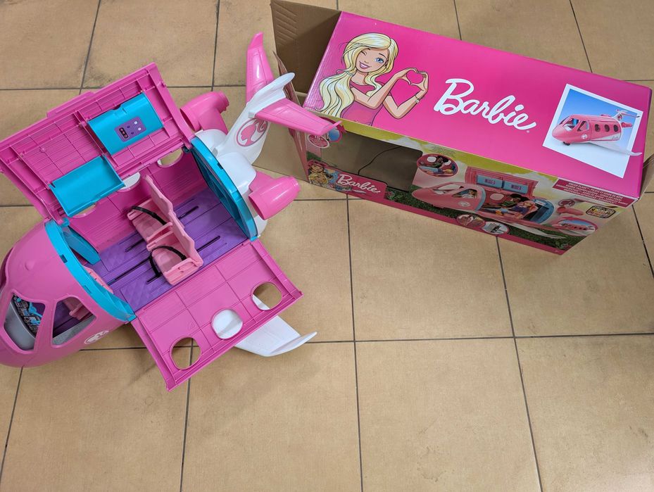 Barbie duży różowy Samolot dla lalek GDG76