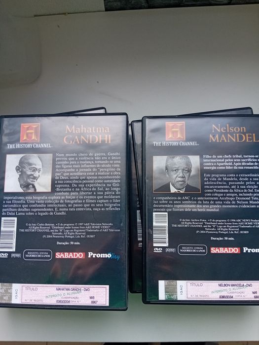 Coleção de 11 DVDs sobre personalidades