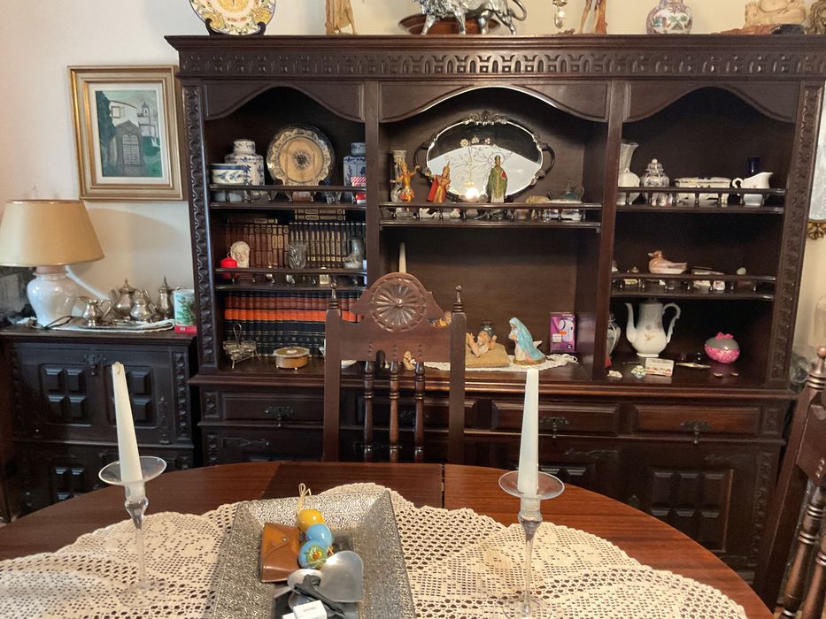 Mobília clássica madeira sólida feita mão sala de jantar mesa cadeiras