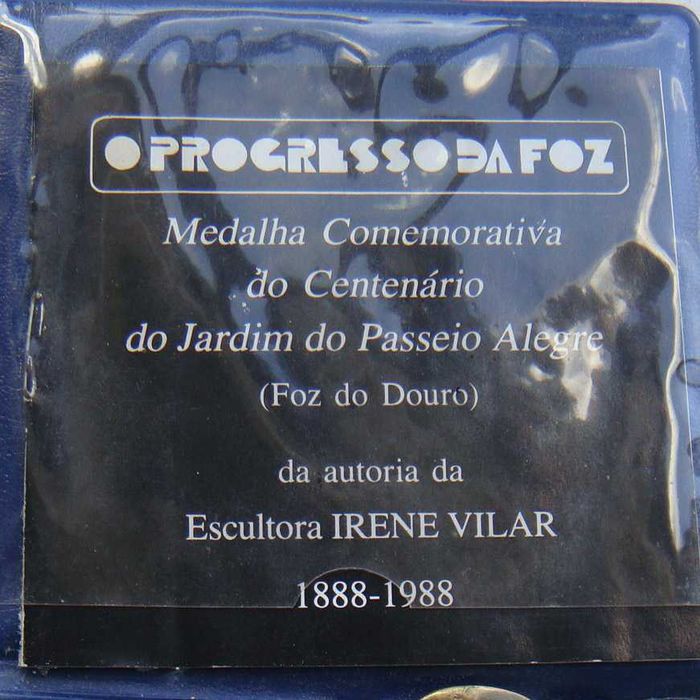 Medalha de Bronze Centenário do Jardim do Passeio Alegre por VILAR