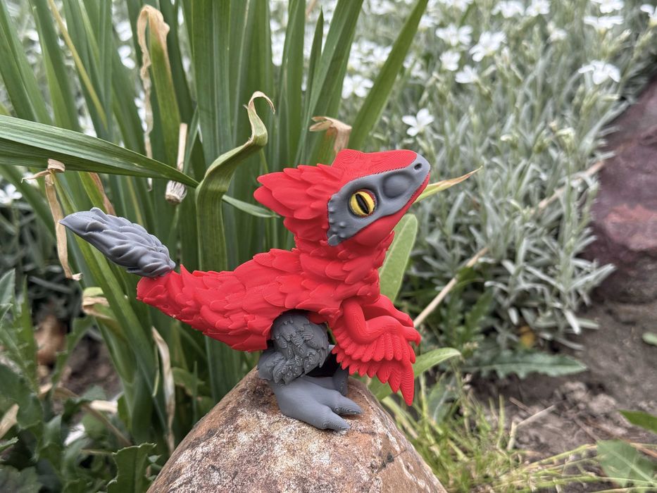 Dinozaur Pyroraptor 3D – ruchoma figurka inspirowana pierzastym drapieżnikiem