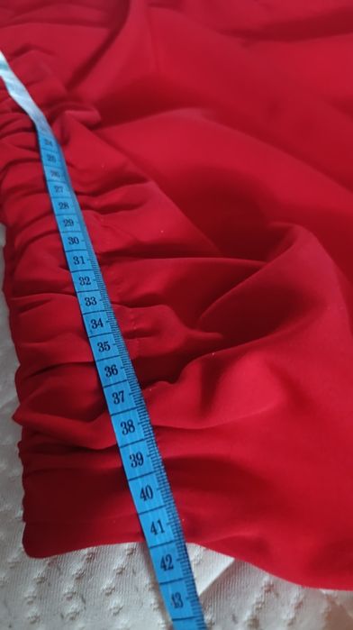 Жіночий святковий  брючний костюм червоний Італія